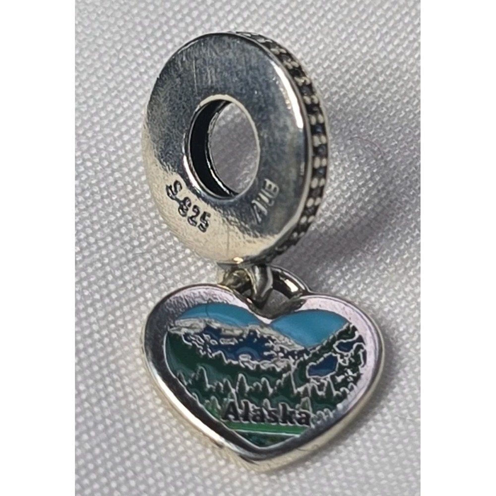 Pandora Alaska Exclusive Heart Dangle Charm "The Last Frontier"
